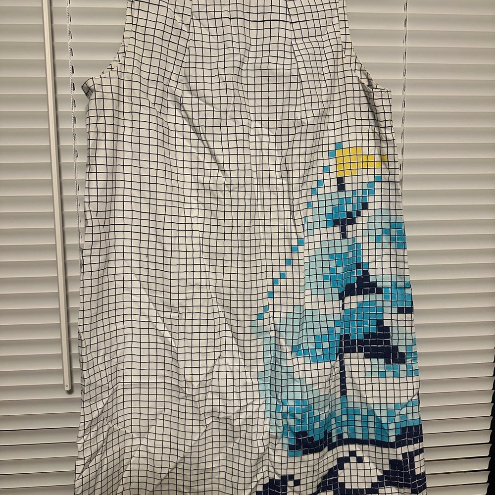 Lilly Pulitzer White Dress with Navy Grid